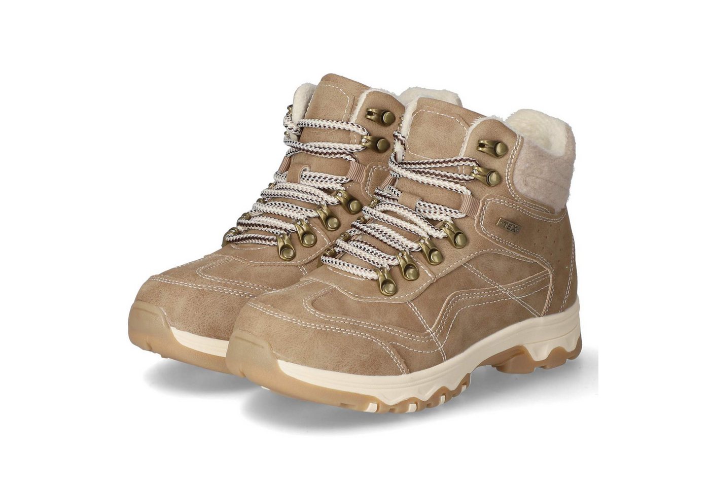 Jane Klain 252968000/438 Damen Textil & Synthetik taupe Winterstiefel