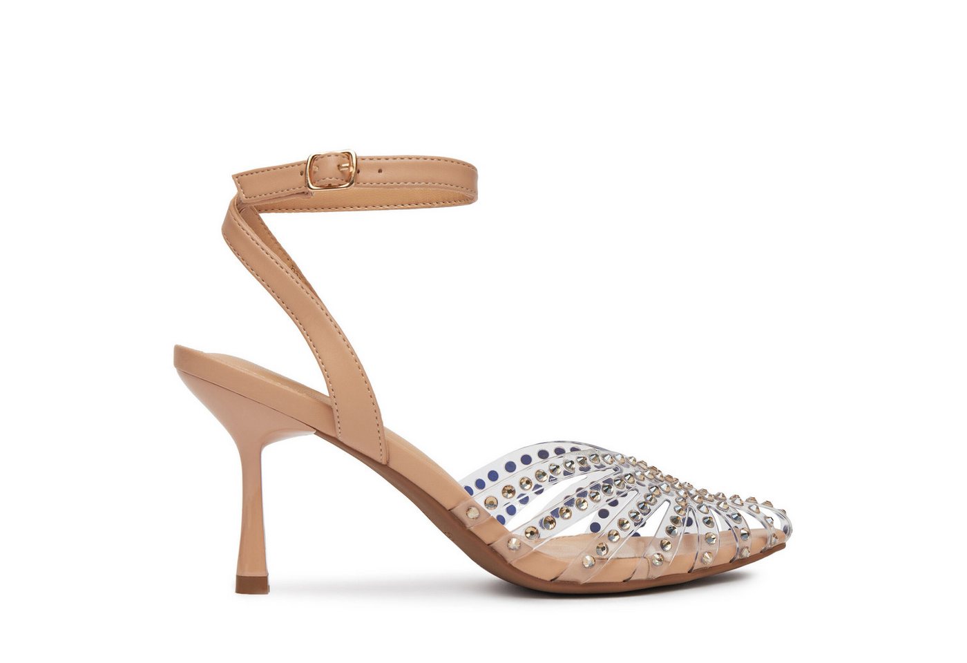 Jenny Damen Beige High Heels High-Heel-Stiefel