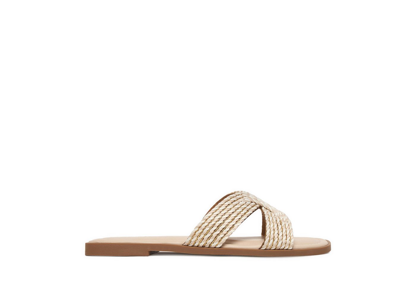 Jenny Damen-Flip-Flops Creme Badepantolette (beige)