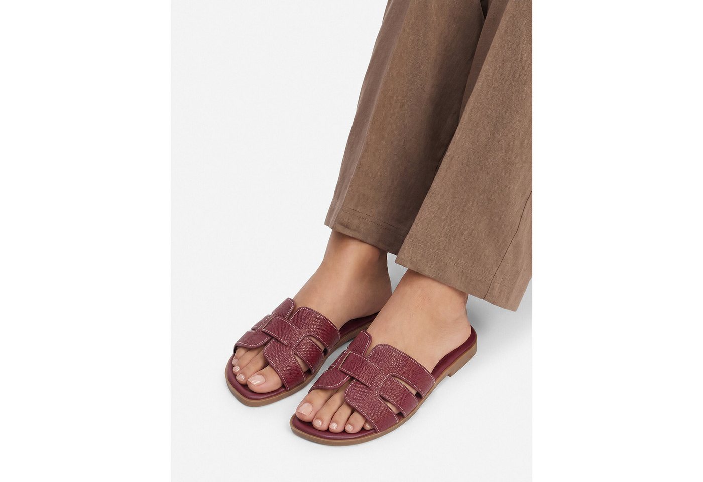 Jenny Damen Flip-Flops Rotwein Badepantolette