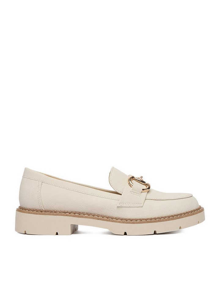 Jenny Damen-Loafers Écru Beige Mokassin