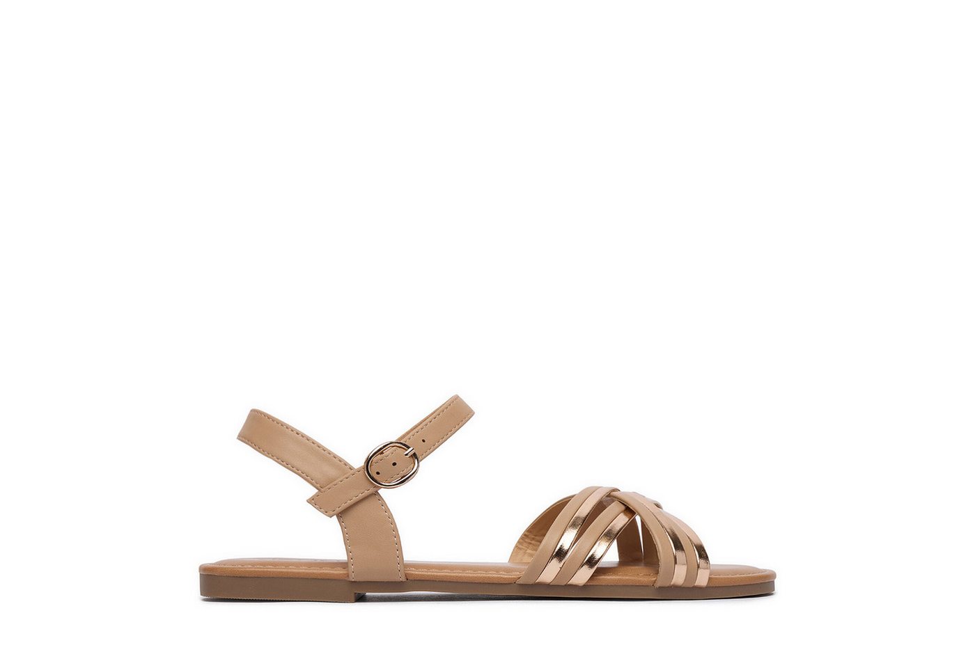 Jenny Damen-Sandalen Beige, Gold Sandale