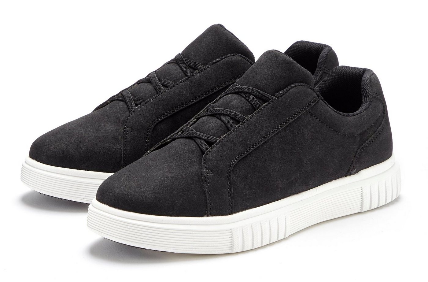 John Devin Freizeitschuh, Sneaker mit elastischen Bändern für schnelles Reinschlüpfen, Unisex VEGAN