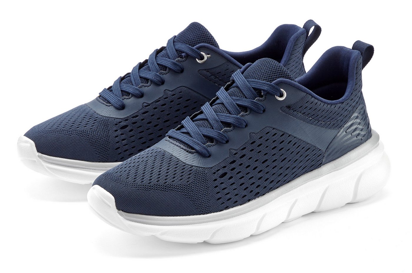 John Devin Schnürschuh Sneaker Halbschuhe, Freizeitschuhe, Schnürhalbschuh Unisex VEGAN (blau)