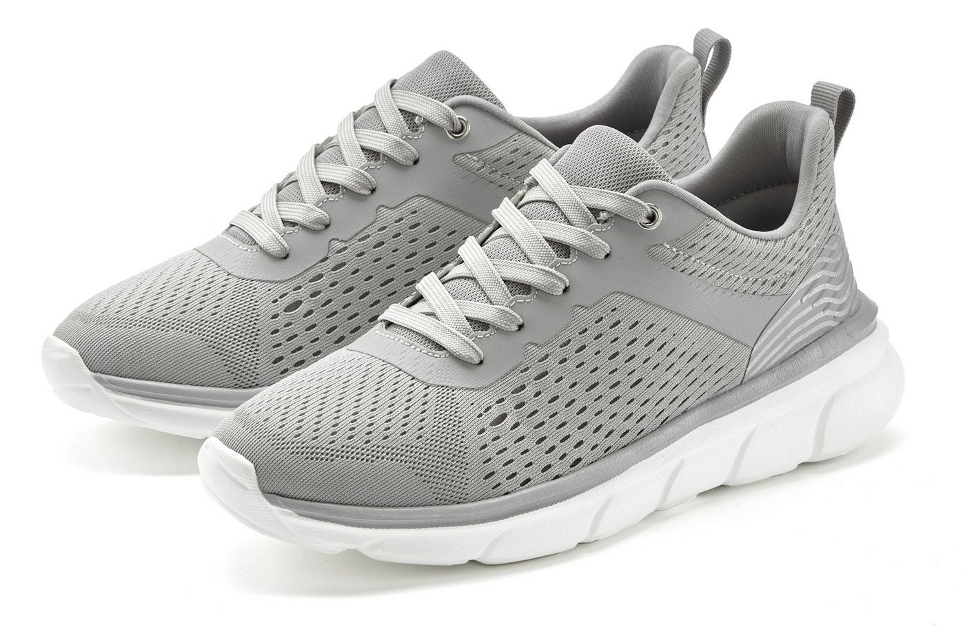 John Devin Schnürschuh Sneaker Halbschuhe, Freizeitschuhe, Schnürhalbschuh Unisex VEGAN (grau)