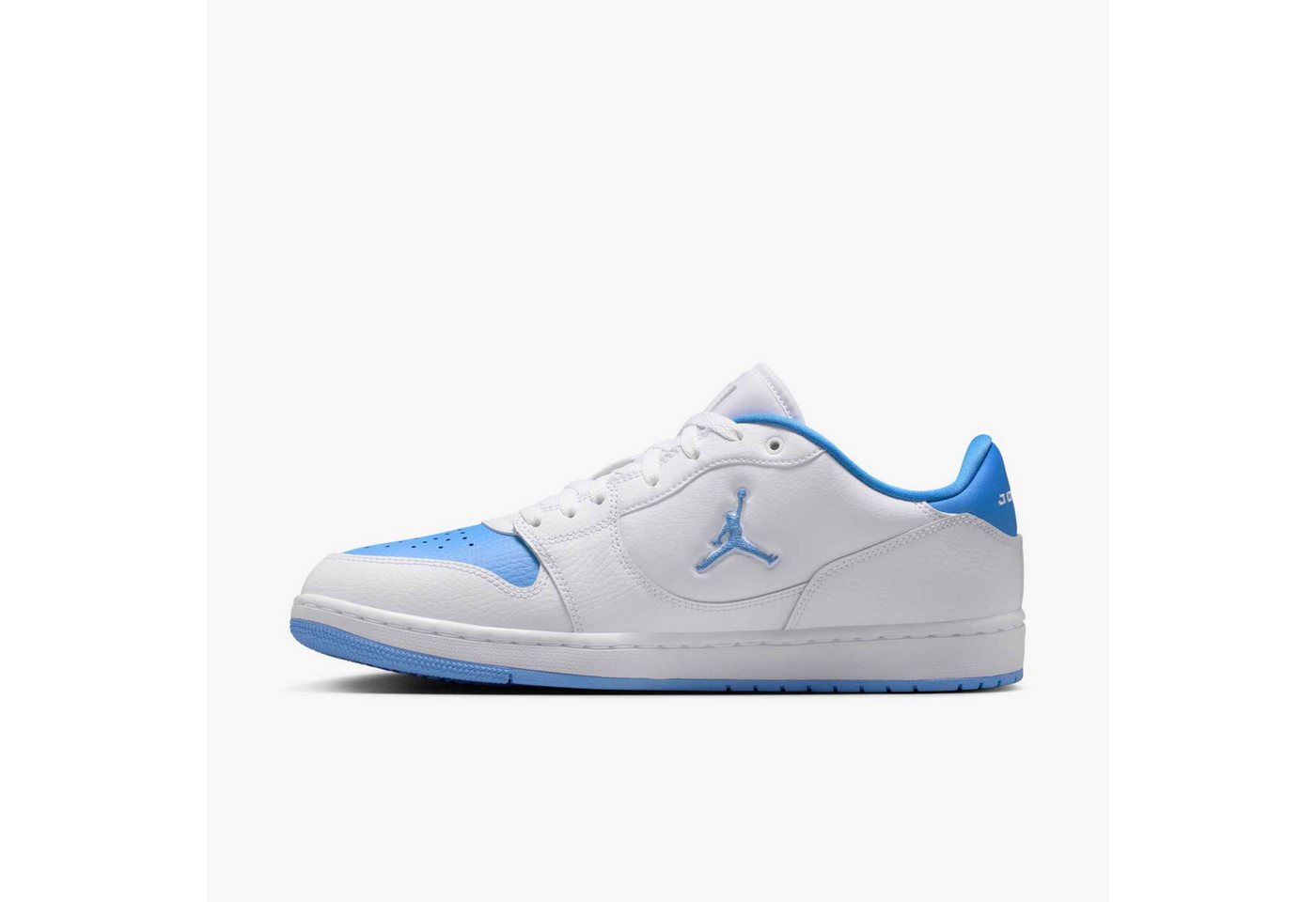 Jordan Court Connect Low Sneaker inspiriert vom Look des Air Jordan 1 (weiß/blau)