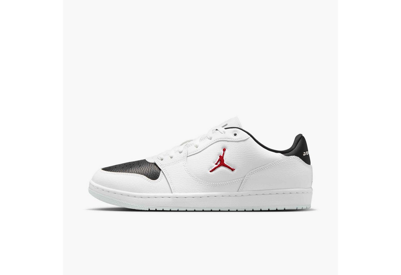 Jordan Court Connect Low Sneaker inspiriert vom Look des Air Jordan 1 (weiß/rot/schwarz)