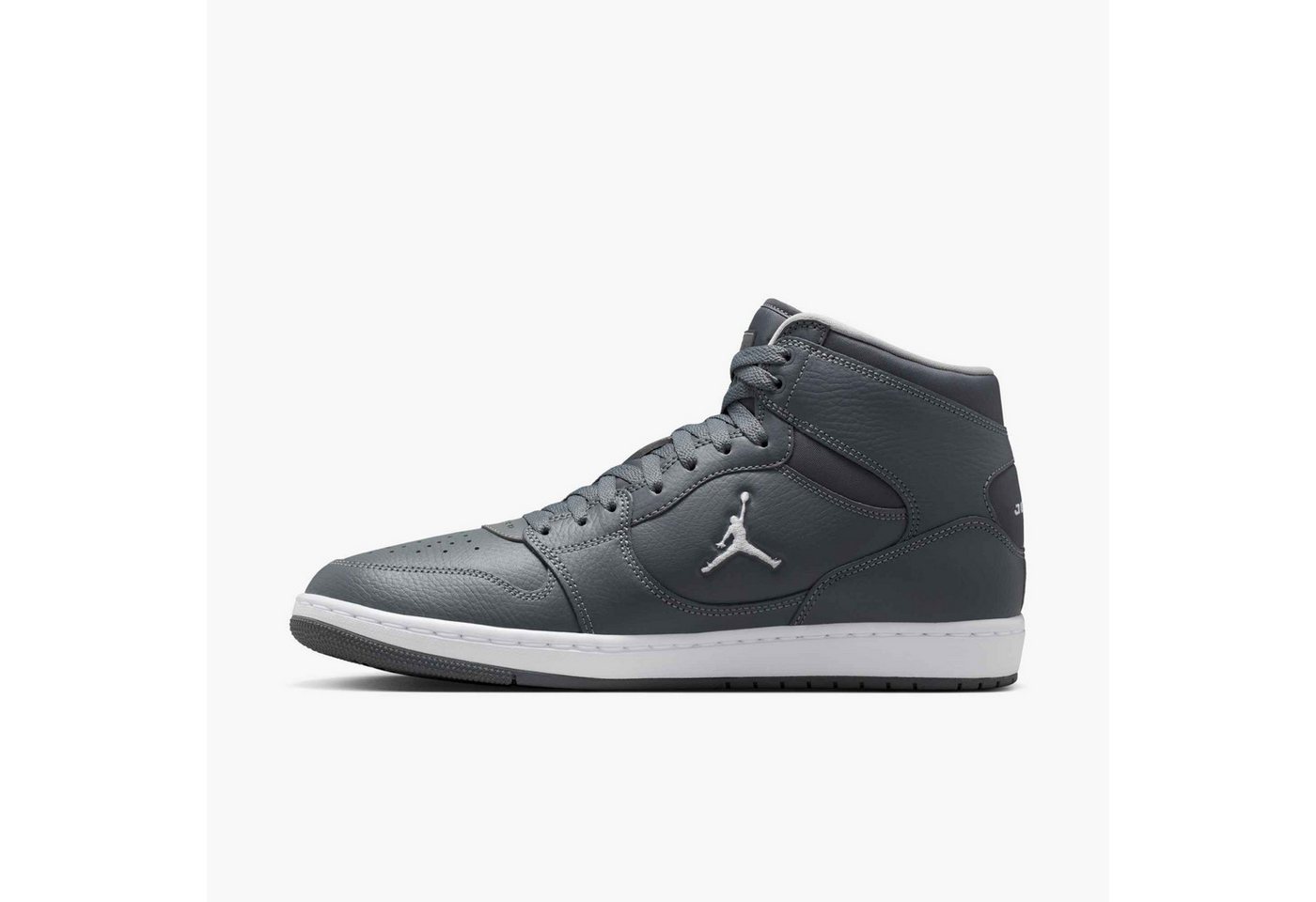 Jordan Court Connect Mid Sneaker inspiriert vom Look des Air Jordan 1 (grau/weiß)