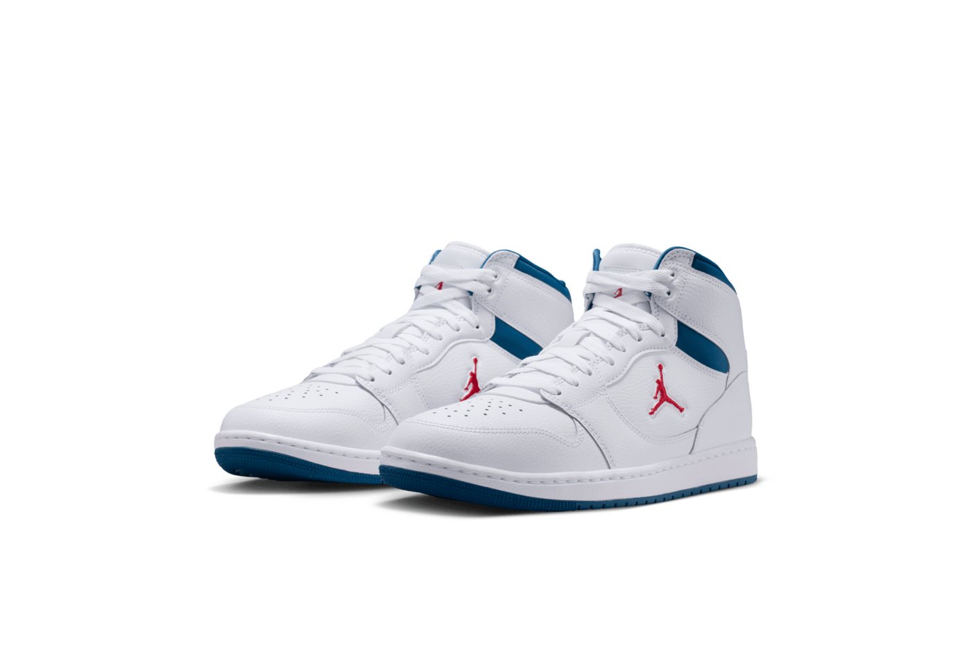 Jordan Court Connect Mid Sneaker inspiriert vom Look des Air Jordan 1 (weiß/rot/blau)