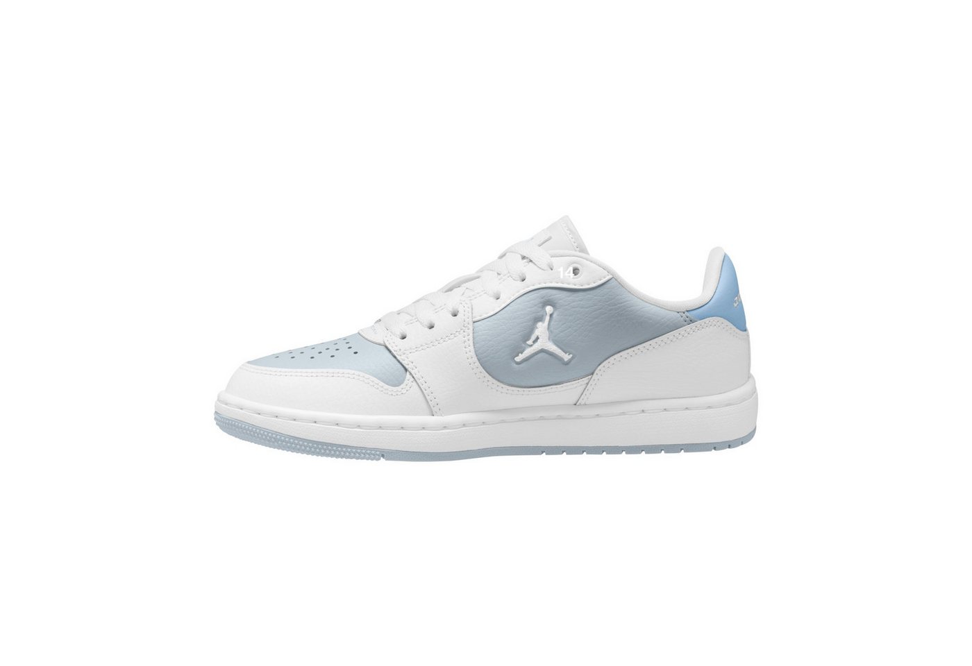 Jordan WMNS JORDAN COURT CONNECT LOW Sneaker inspiriert vom Look des Air Jordan 1 (weiß/blau)