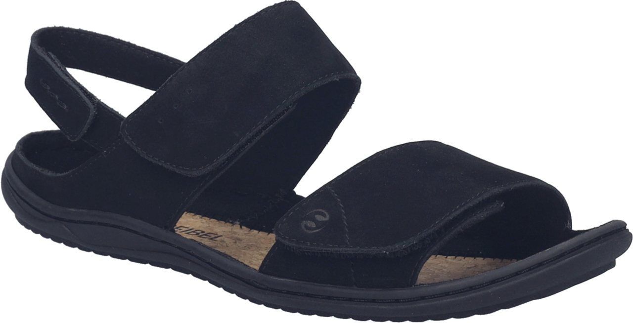 Josef Seibel Caitlyn 04 Sandale Sandalette, Sommerschuh mit Klettverschlüssen, Weite G (weit) (schwarz)