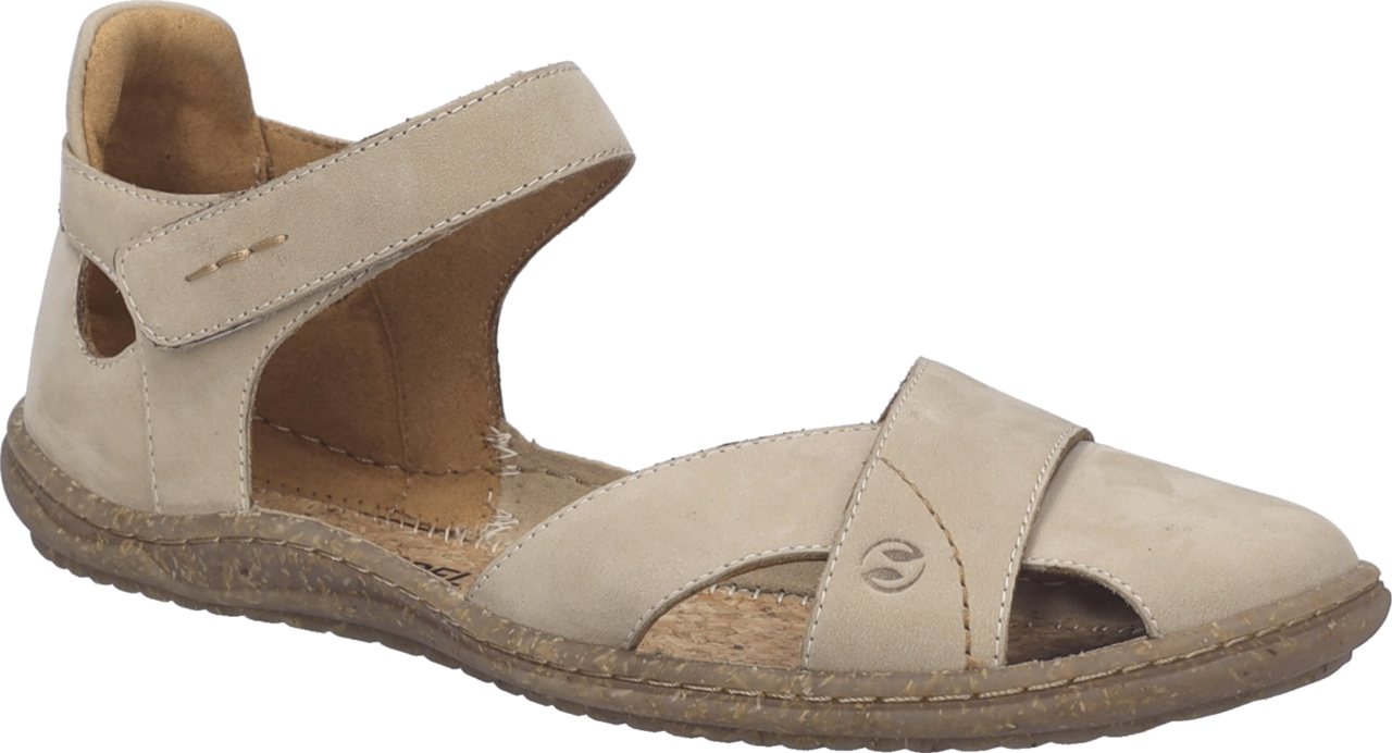 Josef Seibel Caitlyn 05 Sandale Sommerschuh, Halbschuh mit praktischem Klettverschluss, G-Weite (beige)
