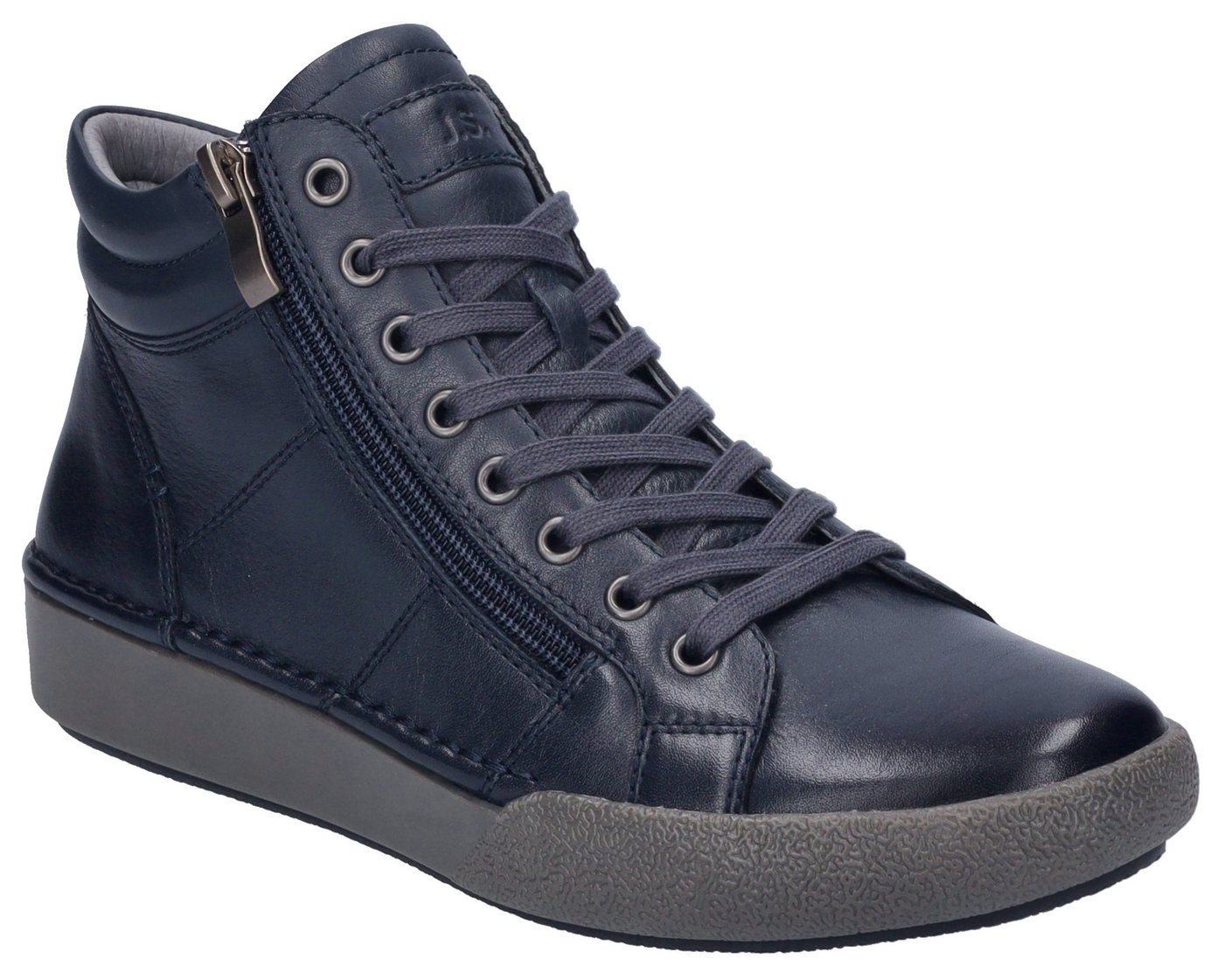 Josef Seibel Claire 11 Sneaker Schnürboots, High Top Sneaker, Komfortschuh mit Lederinnensohle (blau)