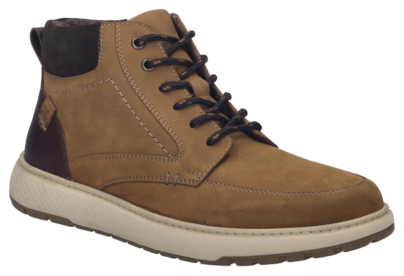 Josef Seibel Clayton 03 Schnürboots Schnürschuh, Komfortschuh mit Reißverschluss (braun)