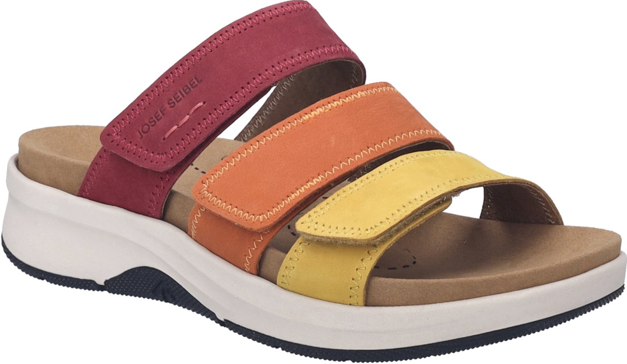 Josef Seibel Estelle 11 Pantolette Keilabsatz, Plateau, Sommerschuh mit Logoprägung, G-Weite