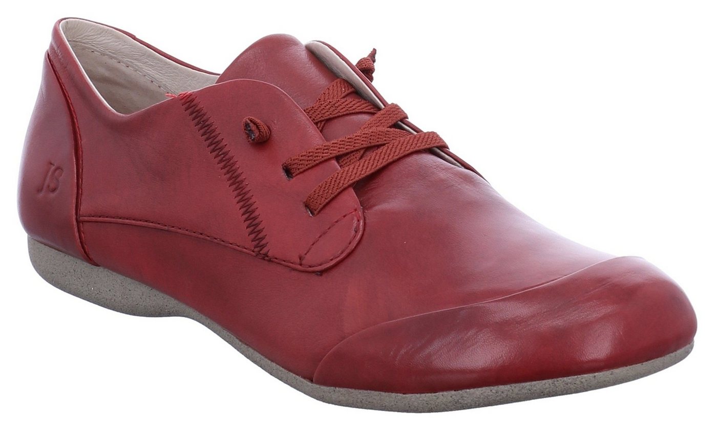 Josef Seibel Fiona 01 Slipper Komfortschuh, Schlupfschuh mit elastischer Zierschnürung (rot)