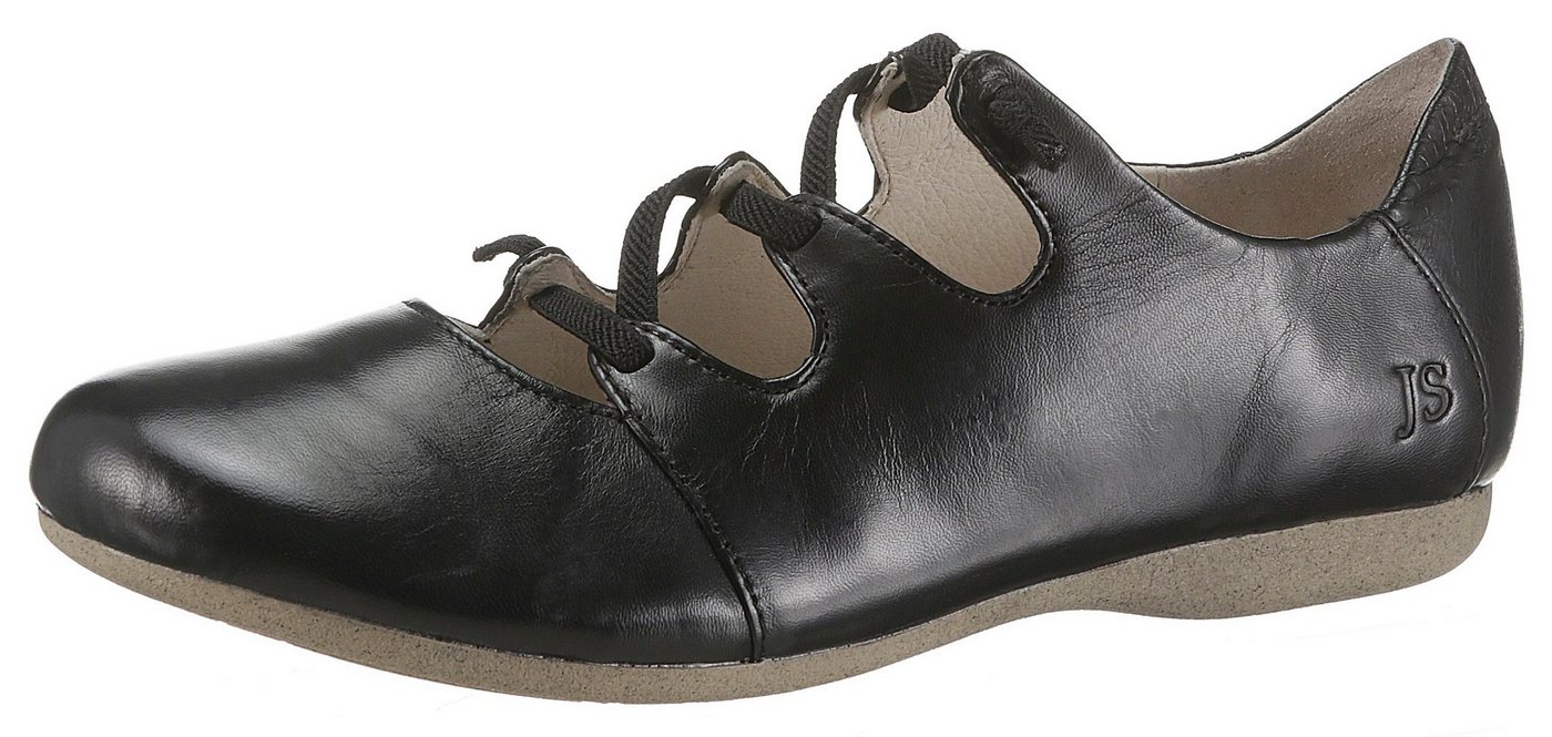 Josef Seibel Fiona 04 Riemchenballerina Slipper, Komfortschuh mit raffiniertem Gummizug, Weite G (weit) (schwarz)
