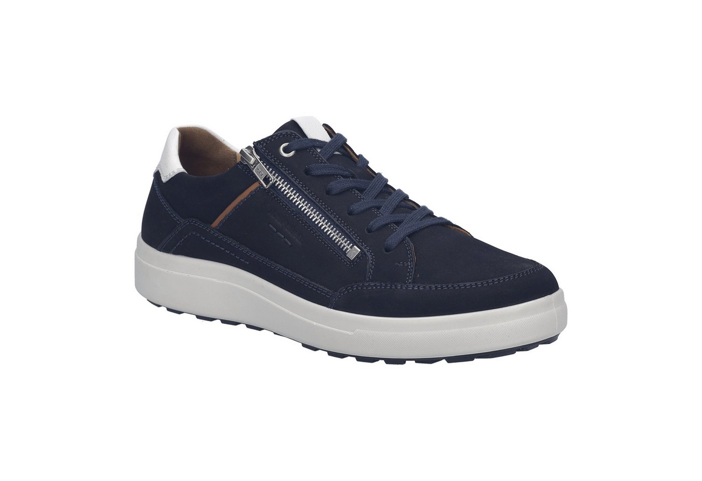 Josef Seibel Maddox 07 Sneaker Komfortschuh, Schnürschuh, Freizeitschuh mit Reißverschluss, G-Weite (blau)