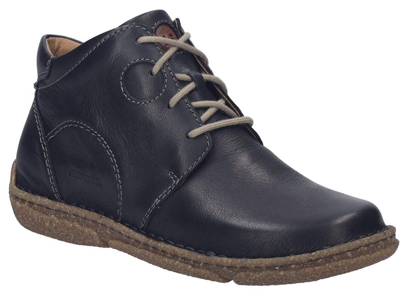 Josef Seibel Neele 46 Schnürstiefelette Freizeitschuh, Komfortschuh mit Wechselfußbett aus Leder