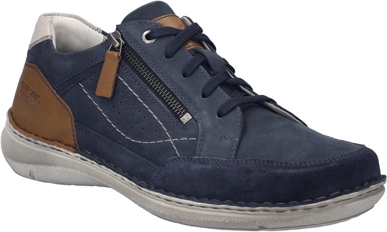 Josef Seibel New Anvers 11 Sneaker Halbschuhh, Schnürschuh, Komortschuh in Schuhweite K (extraweit) (blau)