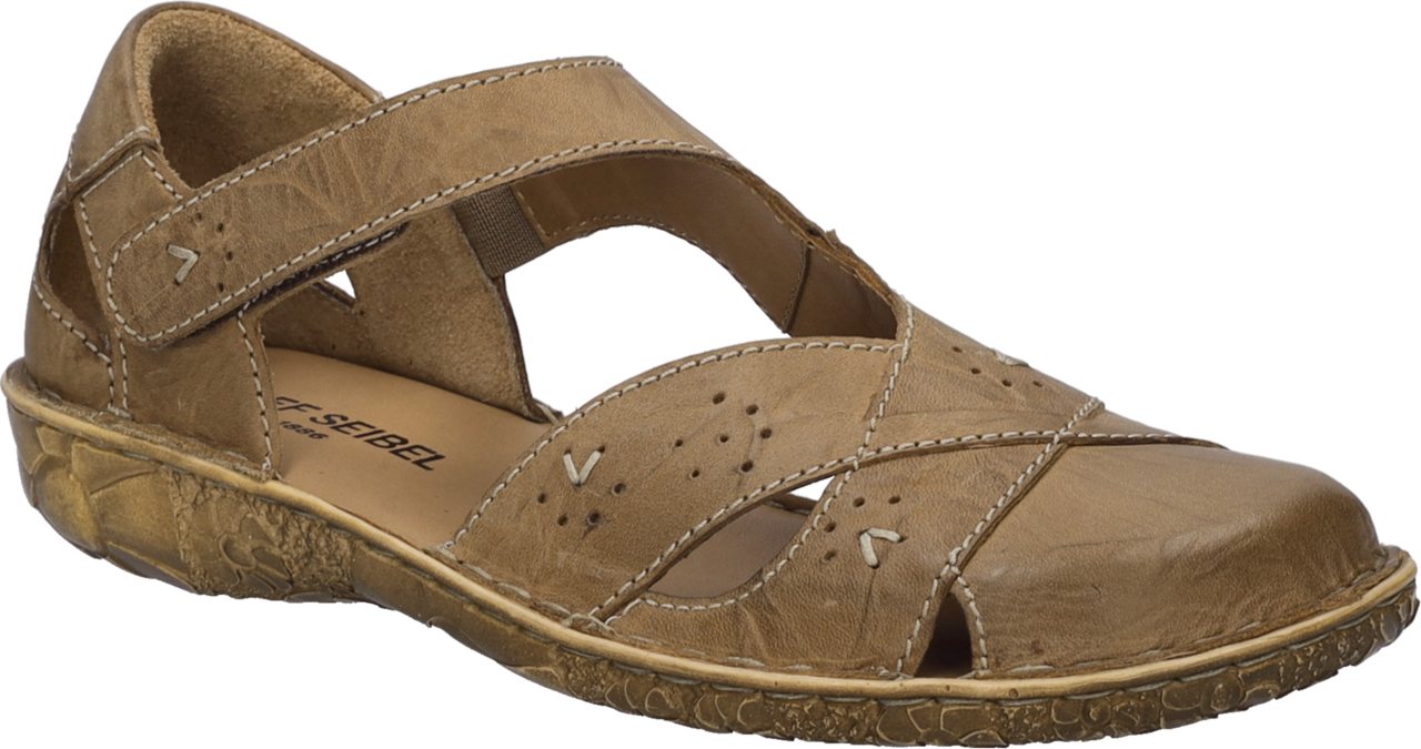 Josef Seibel Rosalie 03 Sandale Komfortschuh, Halbschuh mit Blumenprägung in der Laufsohle, G-Weite (braun)