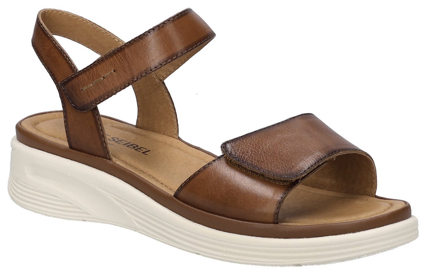 Josef Seibel Sevran 01 Sandale, Freizeitschuh, Keilsandale mit Klettverschluss