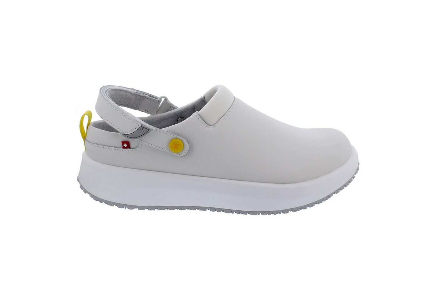 Joya Ace ESD W White, Damenclog, Glattleder / Textil, Senso-Sohle JY02 Clog