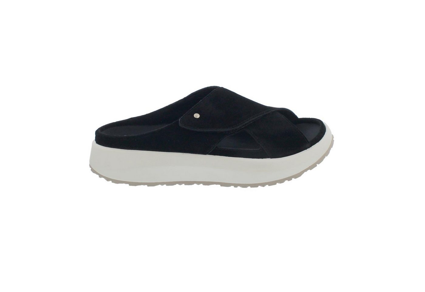 Joya Alicante Black Pantolette, Veloursleder, Klettv., Senso-Sohle, Ka Pantolette