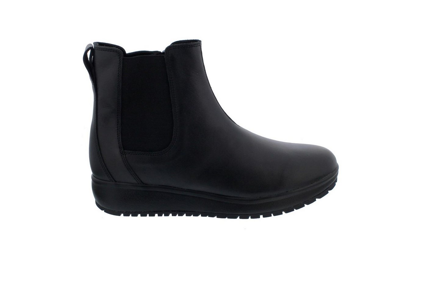 Joya London III Black Women Bootie, Glattleder, Senso-Sohle JY014A Reißverschlussstiefel