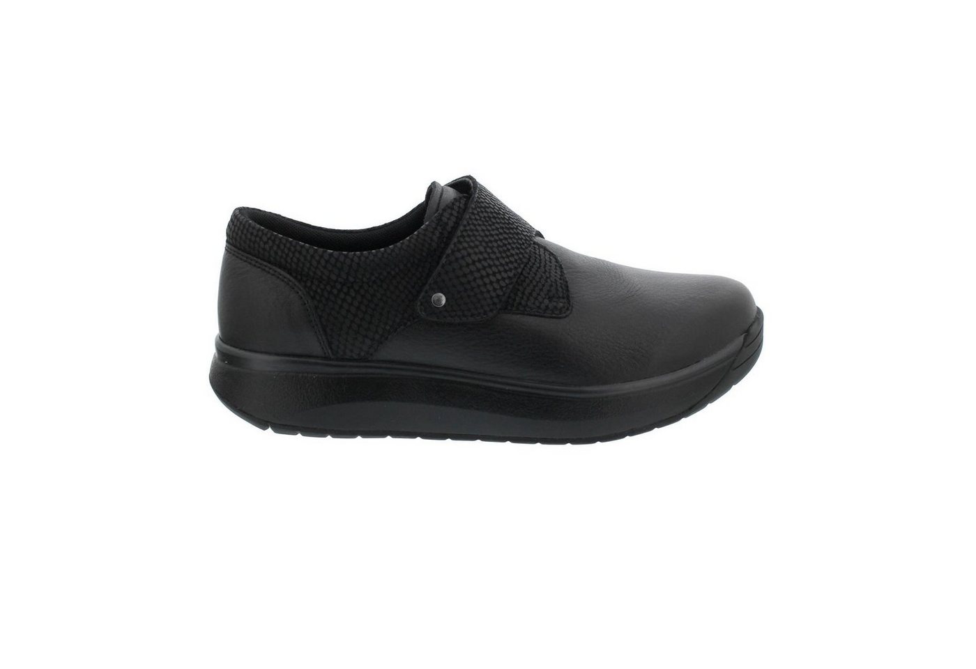 Joya Relax II Black, Full Grain Leather (Glattleder), Klettverschluss, Klettschuh