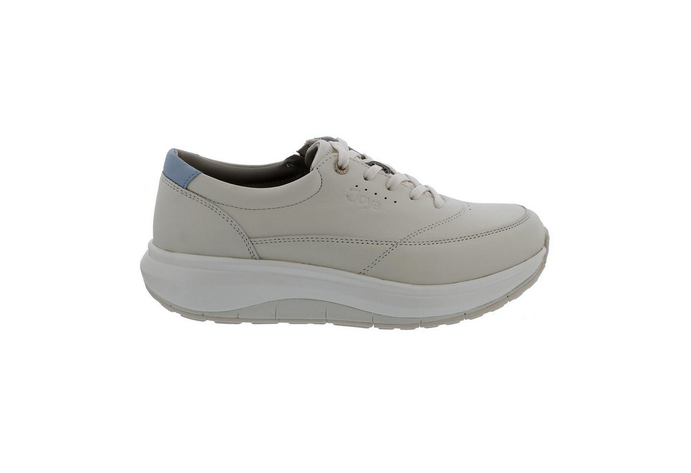 Joya Venice Zip White, Glattleder, Reißverschluss, Wave-Sohle, Kategor Schnürschuh