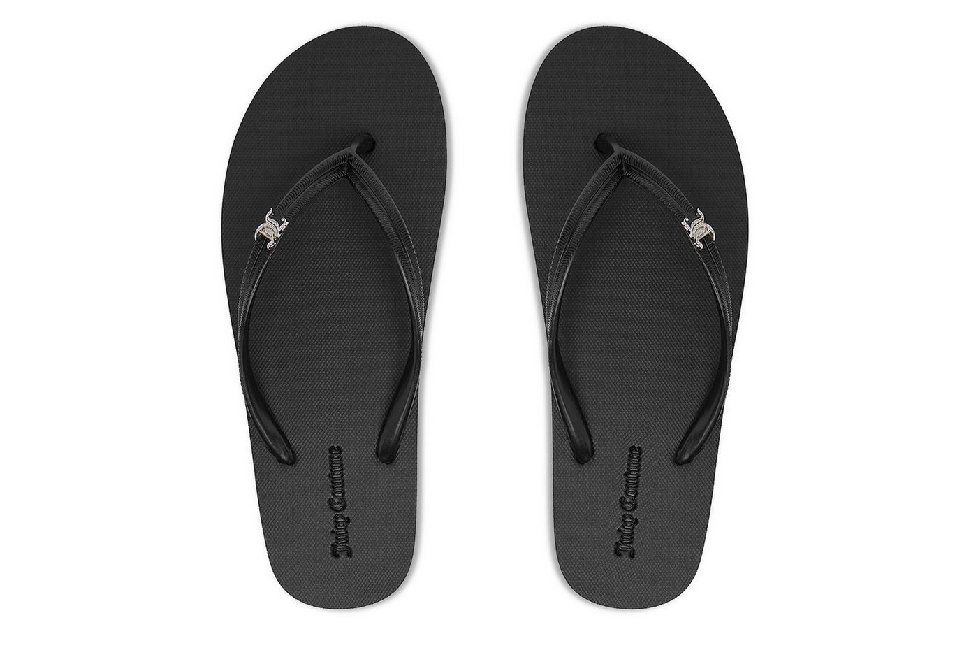 Juicy Couture Damen-Flip-Flops, Schwarz Badepantolette (schwarz)
