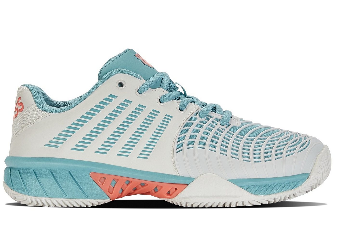 K-Swiss Performance Express Light 3 Clay/Sandplatz weiss/hellblau Damen Tennisschuh
