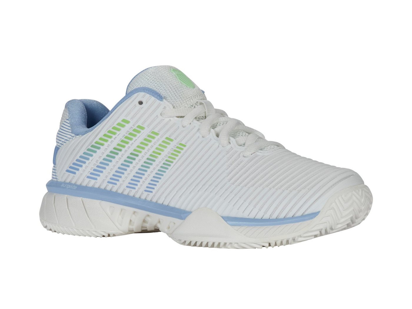 K-Swiss Performance Hypercourt Express 2 HB Clay/Sandplatz 2025 weiss/blau/grün Damen Tennisschuh