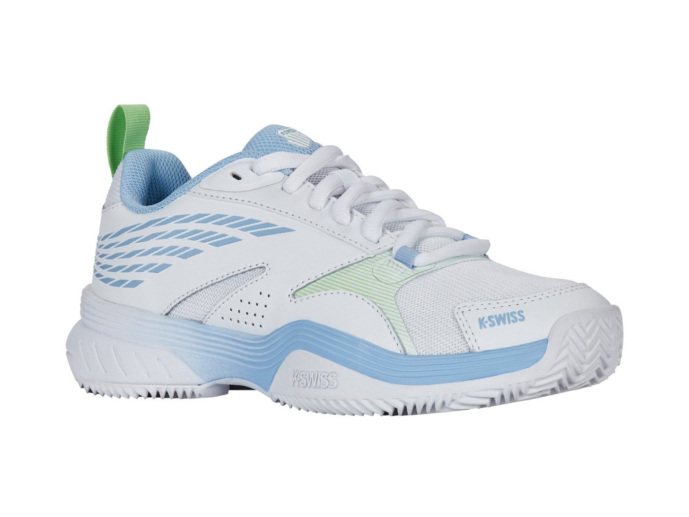 K-Swiss Performance Speedex HB Clay/Sandplatz - weiss/blau/limegrün Damen Tennisschuh