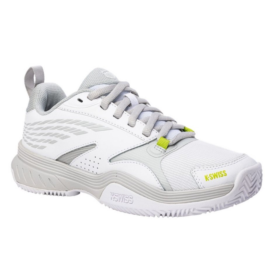 K-Swiss Performance Speedex HB Clay/Sandplatz - weiss/grau/limegrün Damen Tennisschuh