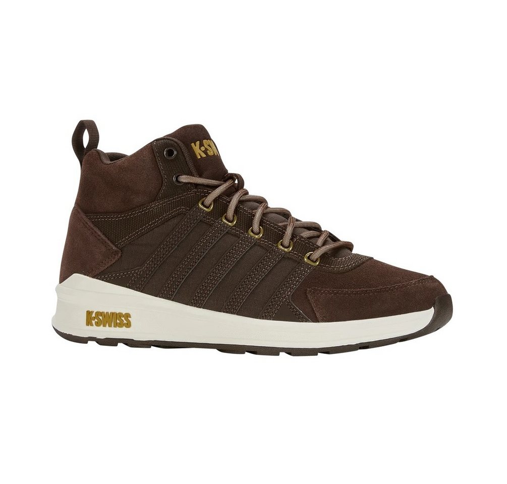 K-SWISS Winterschuhe Vista Trainer Mid (Leder) dunkelbraun/gold Herren Sneaker