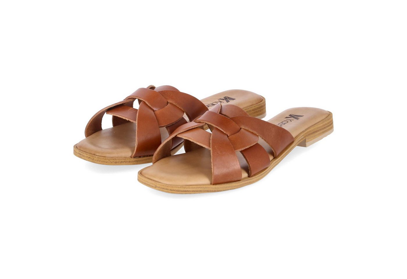 Kaerlek 4700/7853 CUOIO Damen Glattleder brown Pantolette