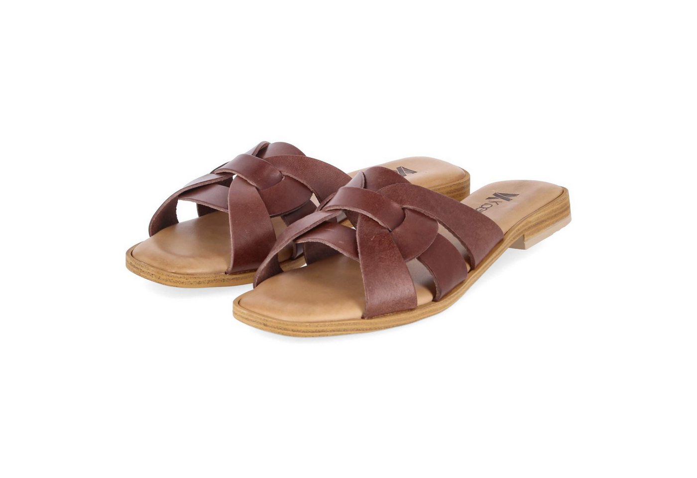 Kaerlek 4700/7853 TESTA DI MORO Damen Glattleder brown Pantolette