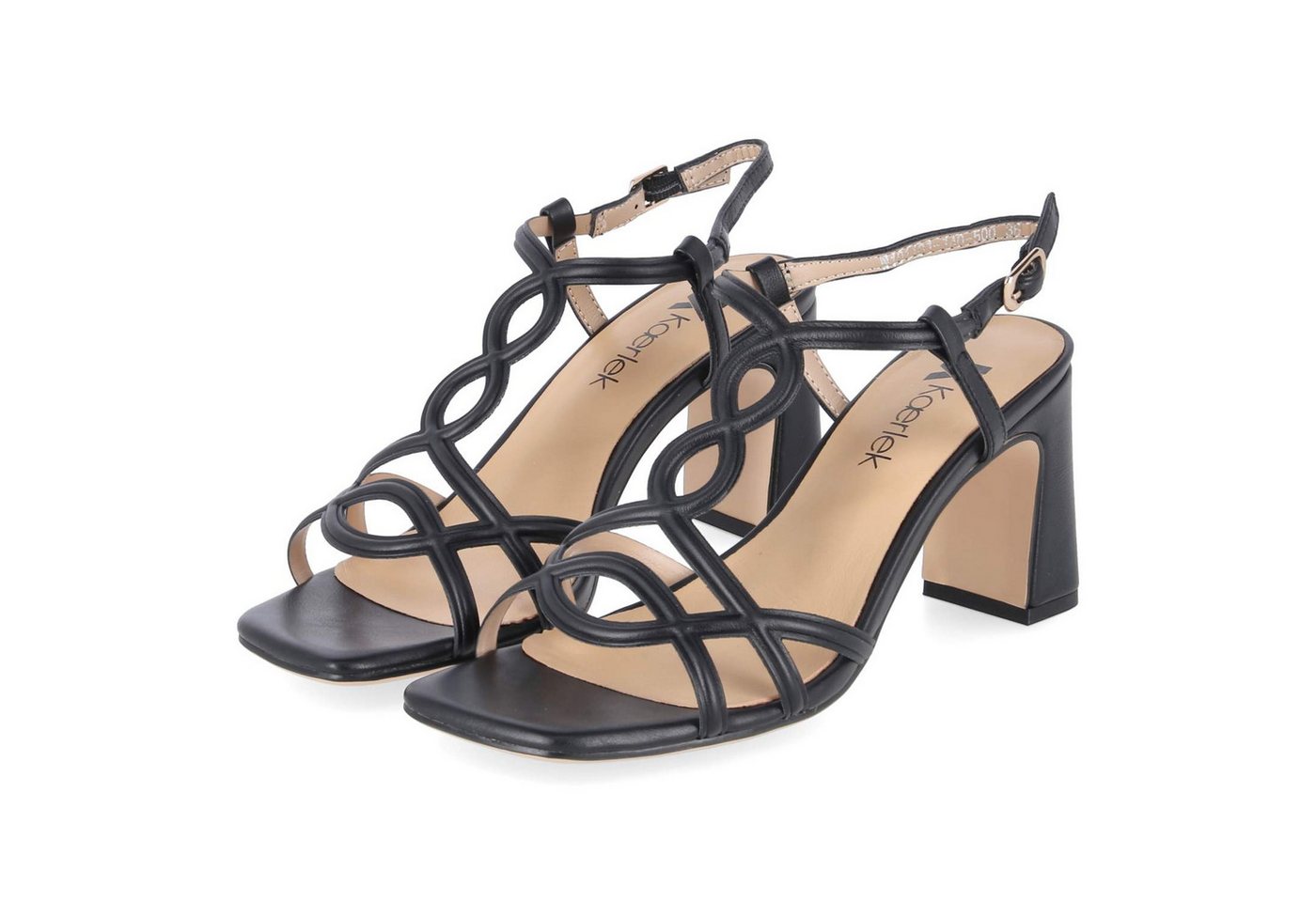 Kaerlek Chelly 01 Black Damen Glattleder black Sandalette