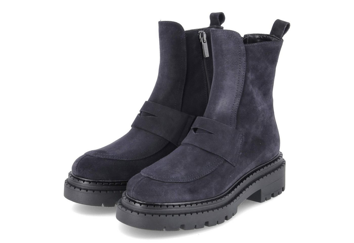 Kaerlek K136 Blu Damen Rauleder blau Schlupfstiefel