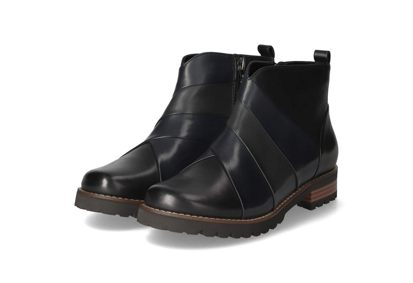 Kaerlek Layla 04/166 Black/Piombo/Navy Damen Glattleder black Schlupfstiefel