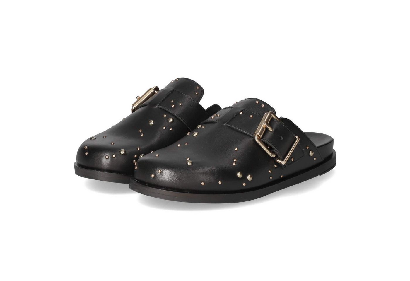 Kaerlek LPARAN-111LEI Black Damen Glattleder schwarz Clog
