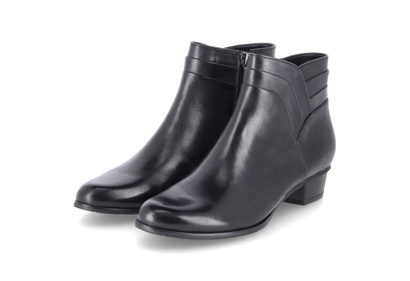 Kaerlek Stefany 399/166 Black/Navy/Pim Damen Glattleder schwarz Schlupfstiefel