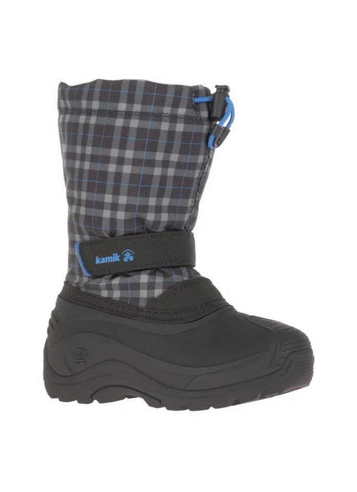 Kamik Finley (nahtversiegeltes Nylon, wasserabweisend) schwarz/blau Kinder Winterstiefel