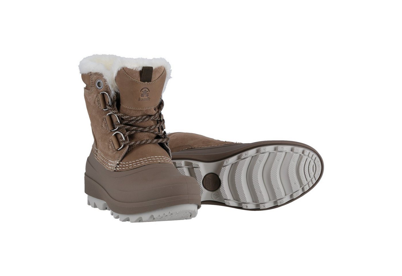 Kamik Lauren Low (Leder, wasserdicht) - Made in Canada - fossilbraun Damen Winterstiefel