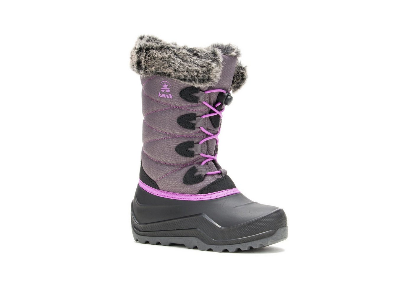 Kamik Snowangel - Made in Canada, wasserdicht - charcoalgrau/orchidpink Winterstiefel