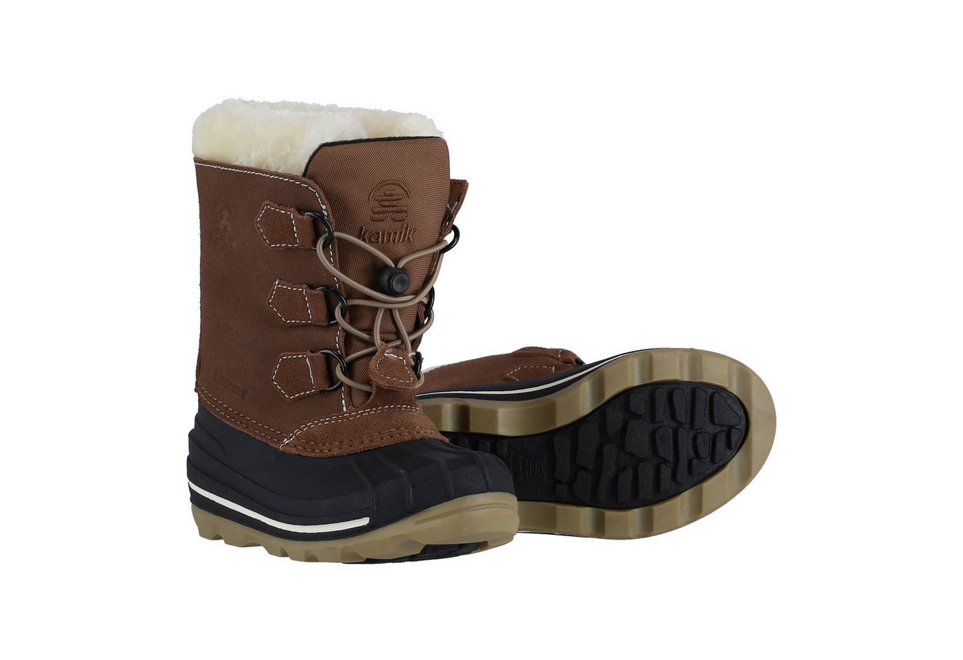 Kamik Snowdash (wasserdicht) braun Kinder Winterstiefel