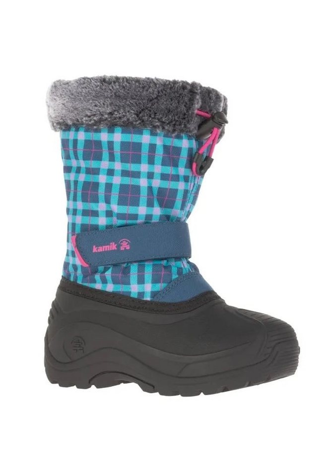 Kamik Winterschuhe Mini - nahtversiegeltes Nylon, Kunstfell-Schneekragen Winterstiefel