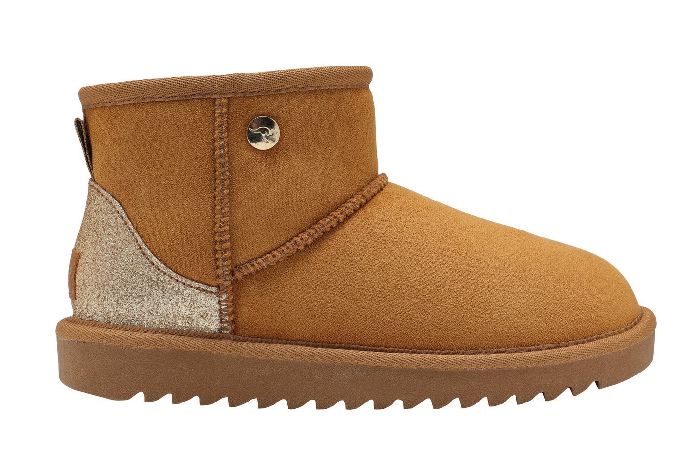 Kangaroos K-UW BROOME Schlupfboots Winterschuhe, Winterboots, Snowboots, Schlupfstiefel (braun)